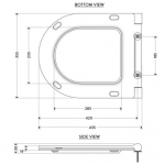 BagnoDesign Koy Slim Soft Close Toilet Seat And Cover White BDS-ORO-330S-C-WH