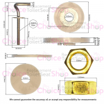 Sottini Galliano Toilet Seat Hinge Set Chrome E0881AA
