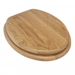 Heritage Bathrooms Soft Close Quick Release Toilet Seat & Cover Oak With Brushed Nickel Hinges TSOAK103SC