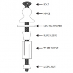 Choice Fixed Hinge Set E (Top-Fix) 04010500E