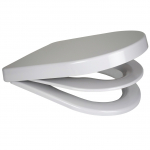EuroShowers D Shape Multi Adult and Child Soft Close Toilet Seat White 83080