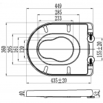 EuroShowers D Shape Multi Adult and Child Soft Close Toilet Seat White 83080