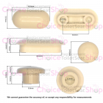 Armitage Shanks Braemar 21 Toilet Seat & Cover Buffer Set White T217801