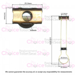 Villeroy & Boch Toilet Seat Toggle Zip Fastening Set (Pair) 92240400