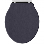 Hudson Reed Chancery Wooden Soft Close Quick Release Toilet Seat & Cover Twilight Blue with Chrome Hinge LOS398