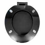 Celmac Sonata Standard Close Toilet Seat & Cover With Top Fix Stainless Steel Hinge Black SSO15BL