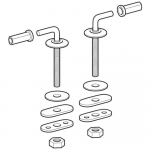 Geberit Renova Toilet Seat Hinge Set 598133000