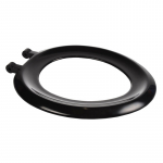 Celmac Sonata Standard Close Seat Only With Top Fix Stainless Steel Hinge Black SSO55BL