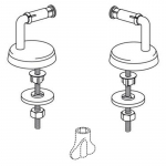 Pressalit T 2 Standard Close Bottom Fixing Toilet Seat & Cover Pergamon 316273-B13999