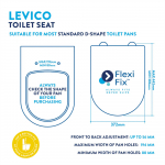 Croydex Levico D Flexi-Fit Soft Close Quick Release Wooden Toilet Seat & Cover Teak Effect With Chrome Hinges WL610286H