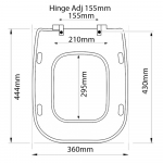 Choice Debba Square Slim Soft Close Quick Release Toilet Seat & Cover White CH.506384