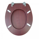 EuroShowers MDF Standard Close Toilet Seat & Cover Mahogany Dark Red 82981