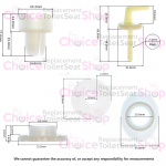 Duravit D-Code Toilet Seat Hinge Set 0063070094