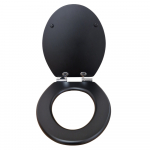 Burlington Wood Soft Close Toilet Seat & Cover Matt Black S48