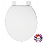 Celmac Emerald Standard Close Toilet Seat & Cover With Plastic Bottom Fix Hinge White SEM11WH