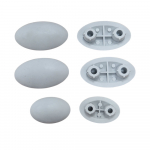 Villeroy & Boch Oblic Toilet Seat and Cover Buffer Set Grey 92209000