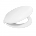Celmac First Soft Close Toilet Seat & Cover With Bottom Fix Plastic Hinges White 20718747