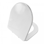 Croydex Haven Compact D Soft Close Quick Release Toilet Seat & Cover White With Chrome Hinges WL533522H