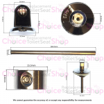 Twyford Avalon/Sola Toilet Seat Bar Hinge Set ST5017CP