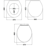 Hudson Reed Chancery Wooden Soft Close Quick Release Toilet Seat & Cover Hunter Green with Chrome Hinge LOS898