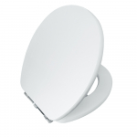 Eastbrook Sherwood Soft Close Toilet Seat & Cover White Ash With Chrome Hinges 34.0125