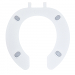 Celmac Cresent Adult Standard Close Open Front Toilet Seat Only With Plastic Hinge White SCX51WH