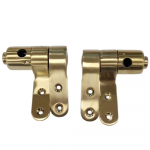 Heritage Solid Wood Soft Close Hinge Set Brushed Brass HY-SS009WN-BB