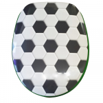 Pressalit 2000 Standard Close Toilet Seat & Cover Football Design 124799-BN3