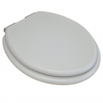 Heritage Bathrooms Soft Close Quick Release Toilet Seat & Cover Dove Grey With Chrome Hinges TSDGR101SSC