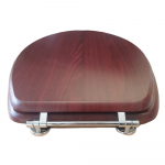 EuroShowers MDF Standard Close Toilet Seat & Cover Mahogany Dark Red 82981
