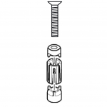 FixRite Toilet Seat Hinge Expansion Fixing Set Top-Fix FR200300