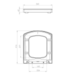 Saneux I-line Soft Close Toilet Seat & Cover White 60633