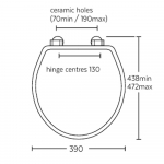 Imperial Bathrooms Astoria Deco Oval Soft Close Toilet Seat & Cover Natural Oak With Polished Nickel Hinges XX50008320NSB