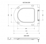 BagnoDesign Koy Slim Soft Close Toilet Seat And Cover White Matt Finish BDS-KOY-330S-C-MW