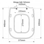 Hidra Dial Mini Soft Close Toilet Seat & Cover White DLYZ