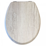 EuroShowers MDF Standard Close Toilet Seat & Cover Grey Oak 82800