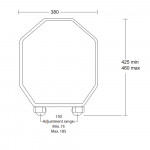 Imperial Bathrooms Astoria Original Soft Close Toilet Seat & Cover White With Brushed Brass Hinges XA50000610NSB