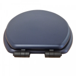 Heritage Bathrooms Soft Close Quick Release Toilet Seat & Cover Midnight Blue With Matt Black Hinges TSMID105SC