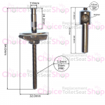 Ideal Standard Tesi/Ravenna Toilet Seat Hinge Set (Post Dec 2008) Chrome EV360AA