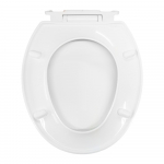 Celmac First Soft Close Toilet Seat & Cover With Bottom Fix Plastic Hinges White 20718747