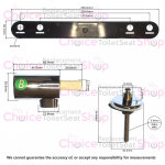 Geberit Selnova Compact Soft Close Quick Release Toilet Seat Hinge Set 244.202.00.8