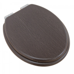 Heritage Bathrooms Soft Close Quick Release Toilet Seat & Cover Walnut With Chrome Hinges TSWAL101SSC