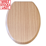 Choice MDF Standard Close Toilet Seat & Cover Wood Effect Oak CH.506396