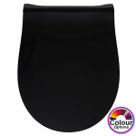 Pressalit Sway Uni Soft Close With Lift Off Bottom Fixing Toilet Seat & Cover Black 970001-D05999
