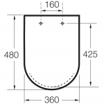 Roca Inspira Square Supralit Soft Close Toilet Seat & Cover White A80153200B