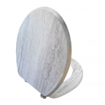 EuroShowers MDF Standard Close Toilet Seat & Cover Grey Oak 82800