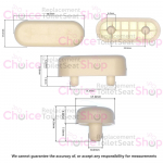 Choice 14mm Toilet Seat & Cover Buffer Set White 04015100-H14-56