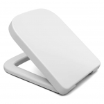 Lecico Cleo Square Soft Close Quick Release Toilet Seat & Cover White CLESTSCSQCC