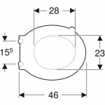 Geberit Selnova Round Comfort Bottom Fix Toilet Seat and Cover White 500.133.00.1