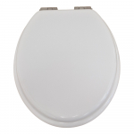 Heritage Bathrooms Soft Close Quick Release Toilet Seat & Cover White Gloss With Brushed Nickel Hinges TSWGL103SC